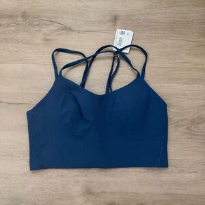 Lululemon Like a Cloud Ribbed Longline Bra Light Support, B/C Cup in Blue Twill